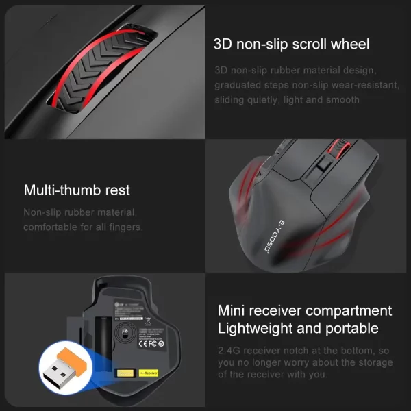 E-YOOSO X-31 USB 2.4G Wireless Gaming Large Mouse